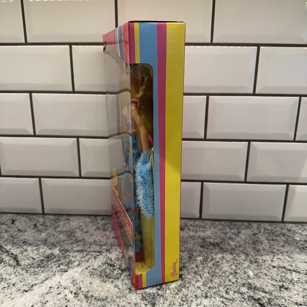 Mattel Barbie 12" Winnie the Pooh Pink Blue Pajamas Y2K Kidcore H6469 New In Box - Picture 2 of 10